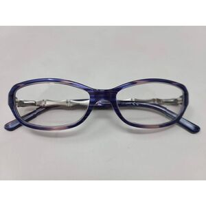 JUST CAVALLI WOMENS EYEGLASSES FRAMES BLUE SILVER CRYSTAL 53 15 135